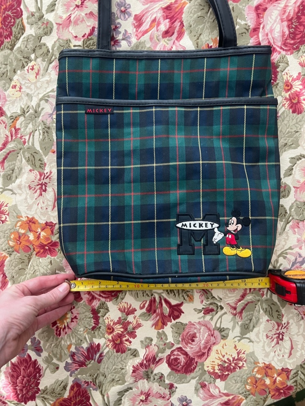 90s y2k vintage plaid Mickey purse Disney - Picture 2 of 9